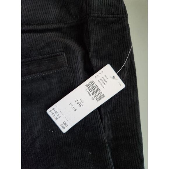 NWT Maeve The Colette Corduroy Wide Leg Pants Plus Size 24W Black #7C411 - Picture 7 of 11